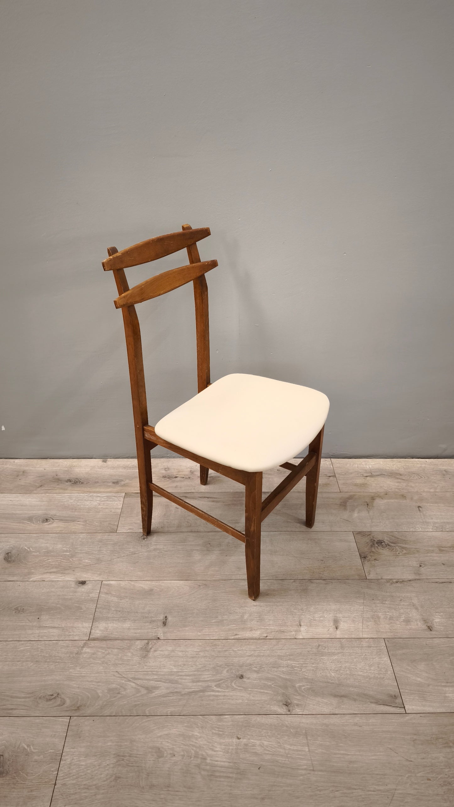 86690 Set n 6 sedie in stile nordico con seduta bianca