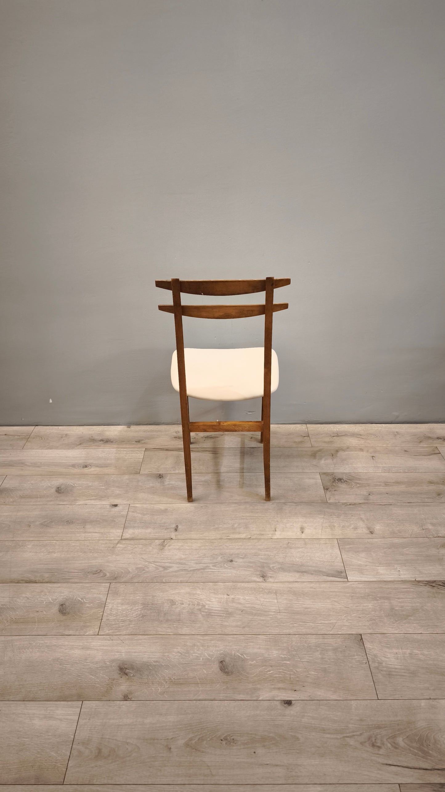 86690 Set n 6 sedie in stile nordico con seduta bianca