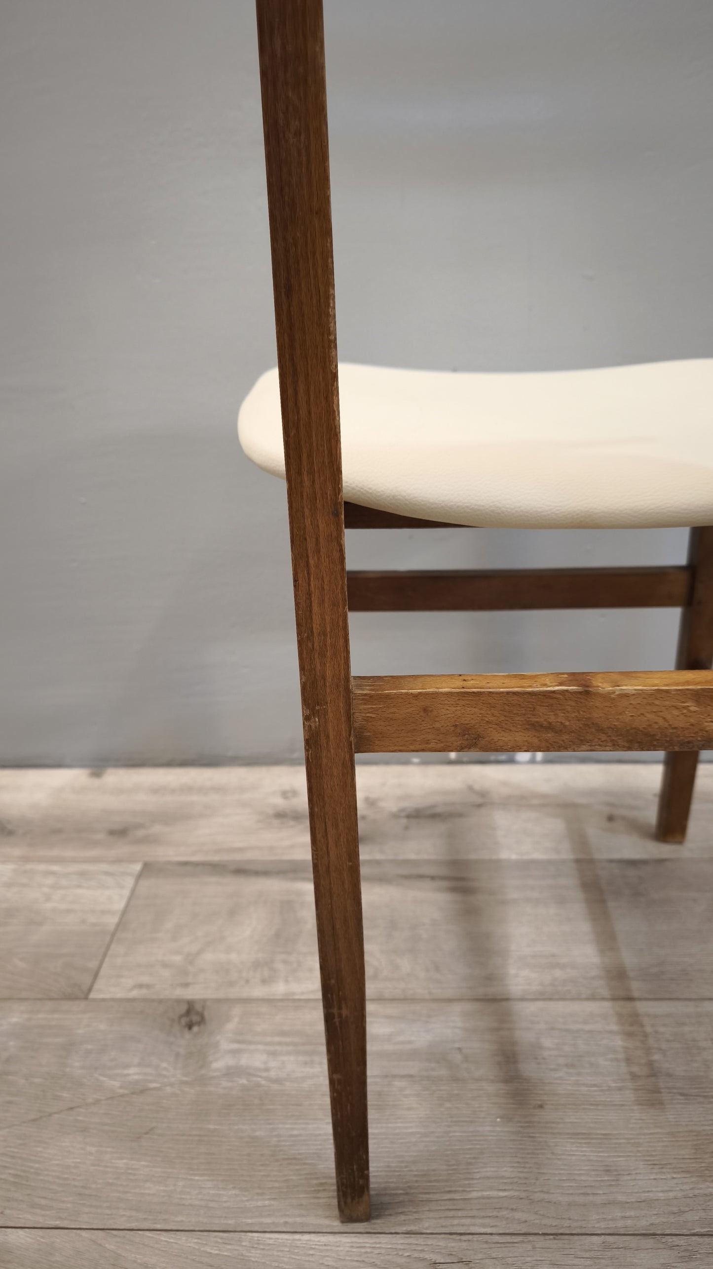 86690 Set n 6 sedie in stile nordico con seduta bianca
