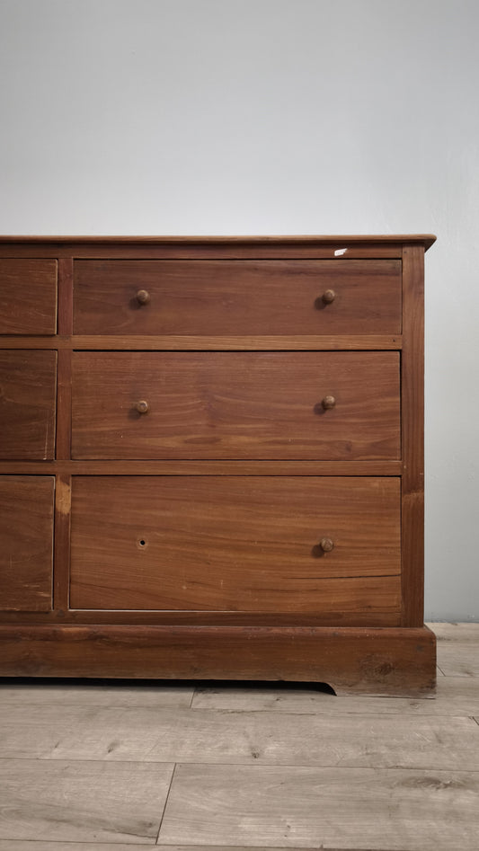 86791 Cassettiera in legno di teak sei cassetti