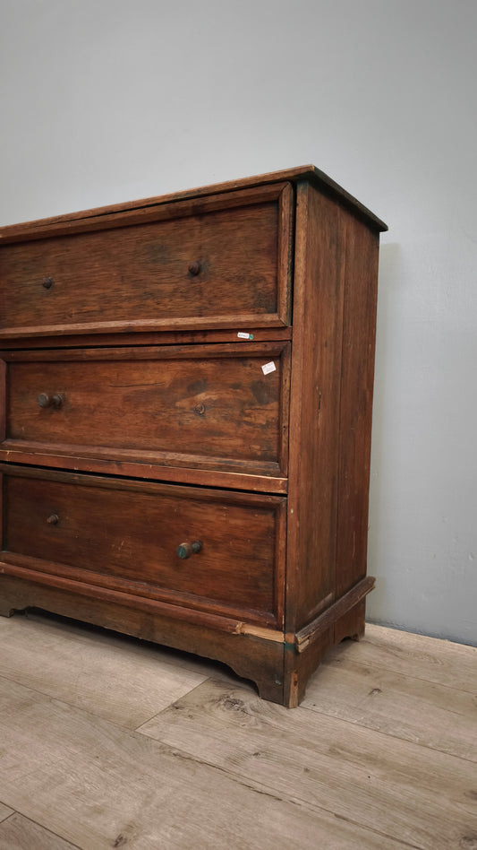 86792-2 Cassettiera in legno di teak tre cassetti