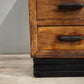 86856 Scrivania in legno con quattro cassetti laterali