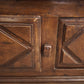 86857 Cassapanca in legno stile arte povera con due sportelli frontali