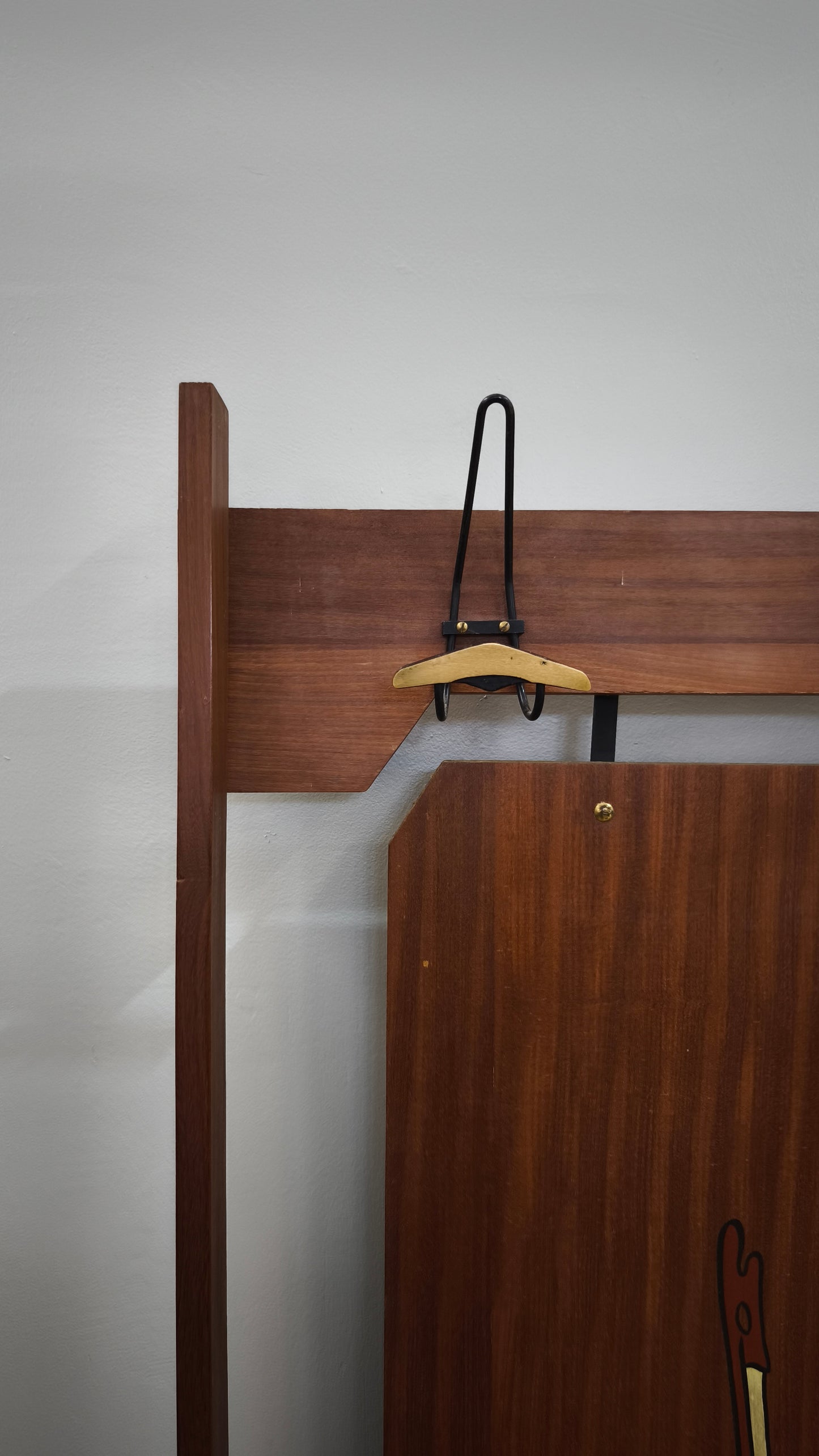 86859 Mobile da ingresso stile nordico con specchio e appendiabiti
