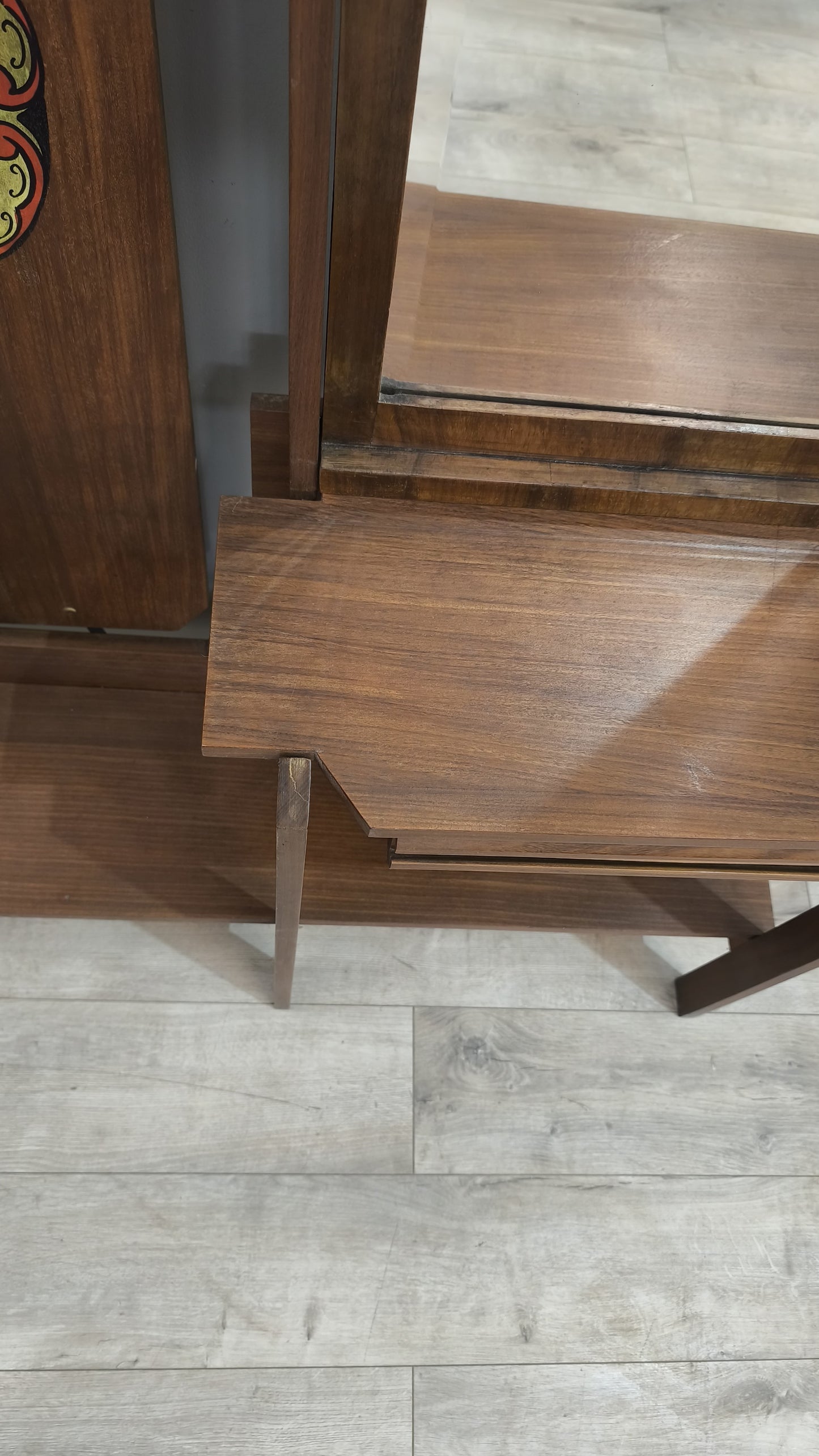 86859 Mobile da ingresso stile nordico con specchio e appendiabiti