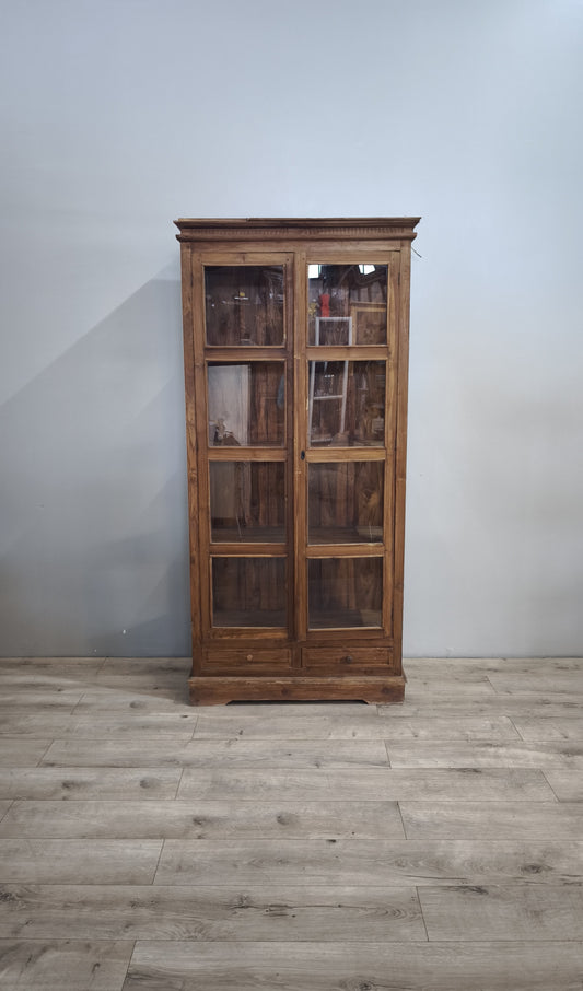 86788 Vetrina due ante in legno di teak