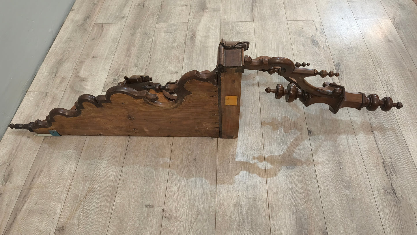 87082 Angoliera pensile in legno di noce
