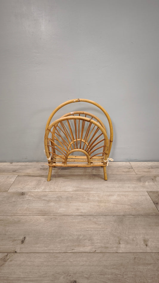 86878-2 Porta riviste in bambù vintage