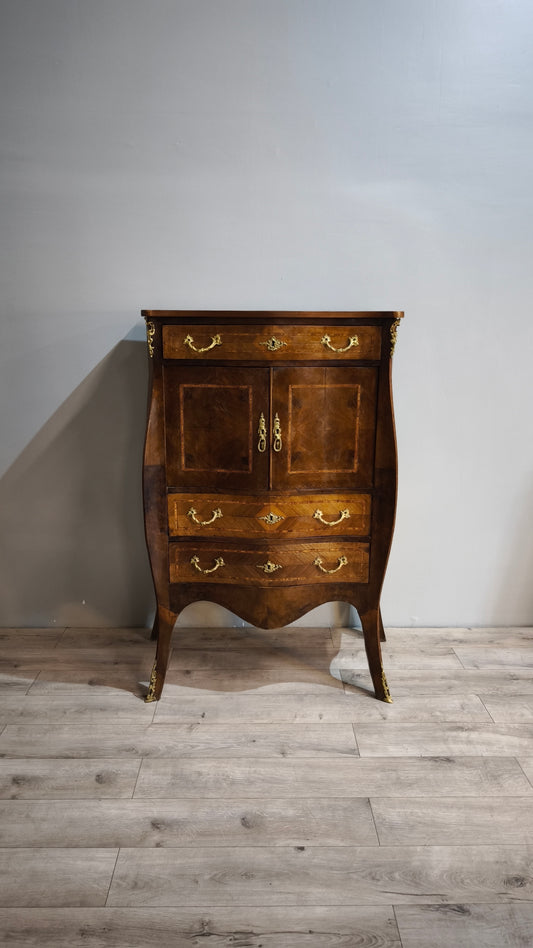 87267  Mobile secretaire intarsiato stile Luigi XV
