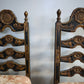 87417-2 Sedia in legno intagliato con seduta imbottita
