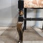 87417 Sedia in legno intagliato con seduta imbottita