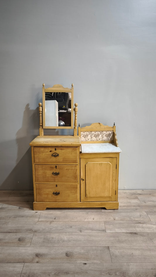 87416 Mobile da toletta in legno rustico