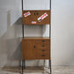 87589 Libreria stile nordico con quattro cassetti e tre sportelli