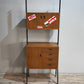 87589 Libreria stile nordico con quattro cassetti e tre sportelli