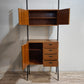 87589 Libreria stile nordico con quattro cassetti e tre sportelli