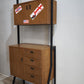 87589 Libreria stile nordico con quattro cassetti e tre sportelli