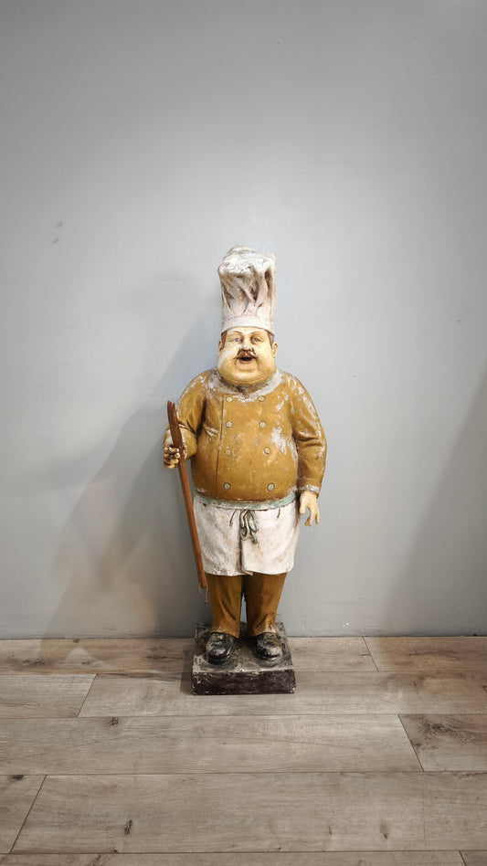 87741 Statua vintage 'Fat Chef' in vetroresina
