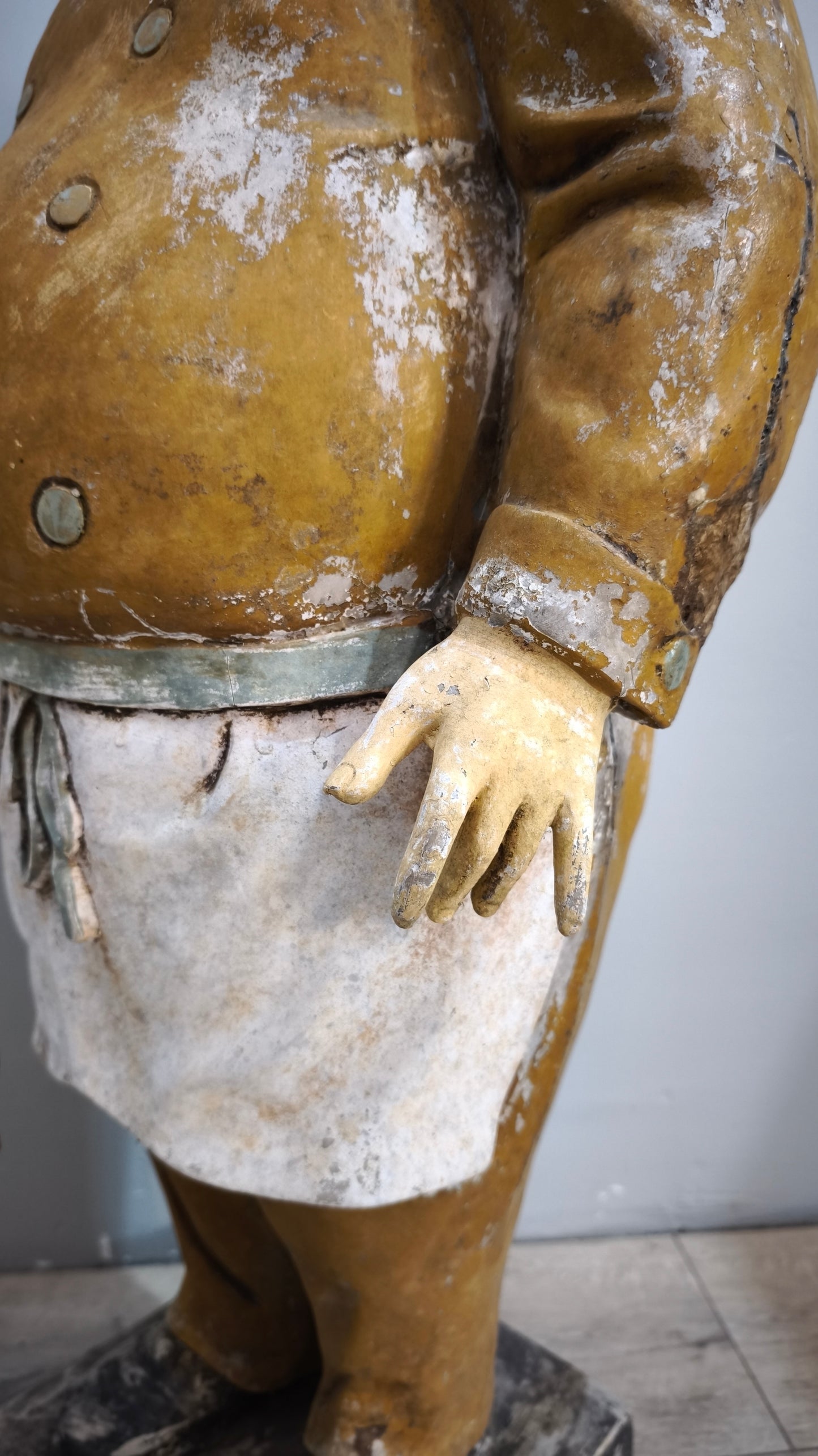 87741 Statua vintage 'Fat Chef' in vetroresina