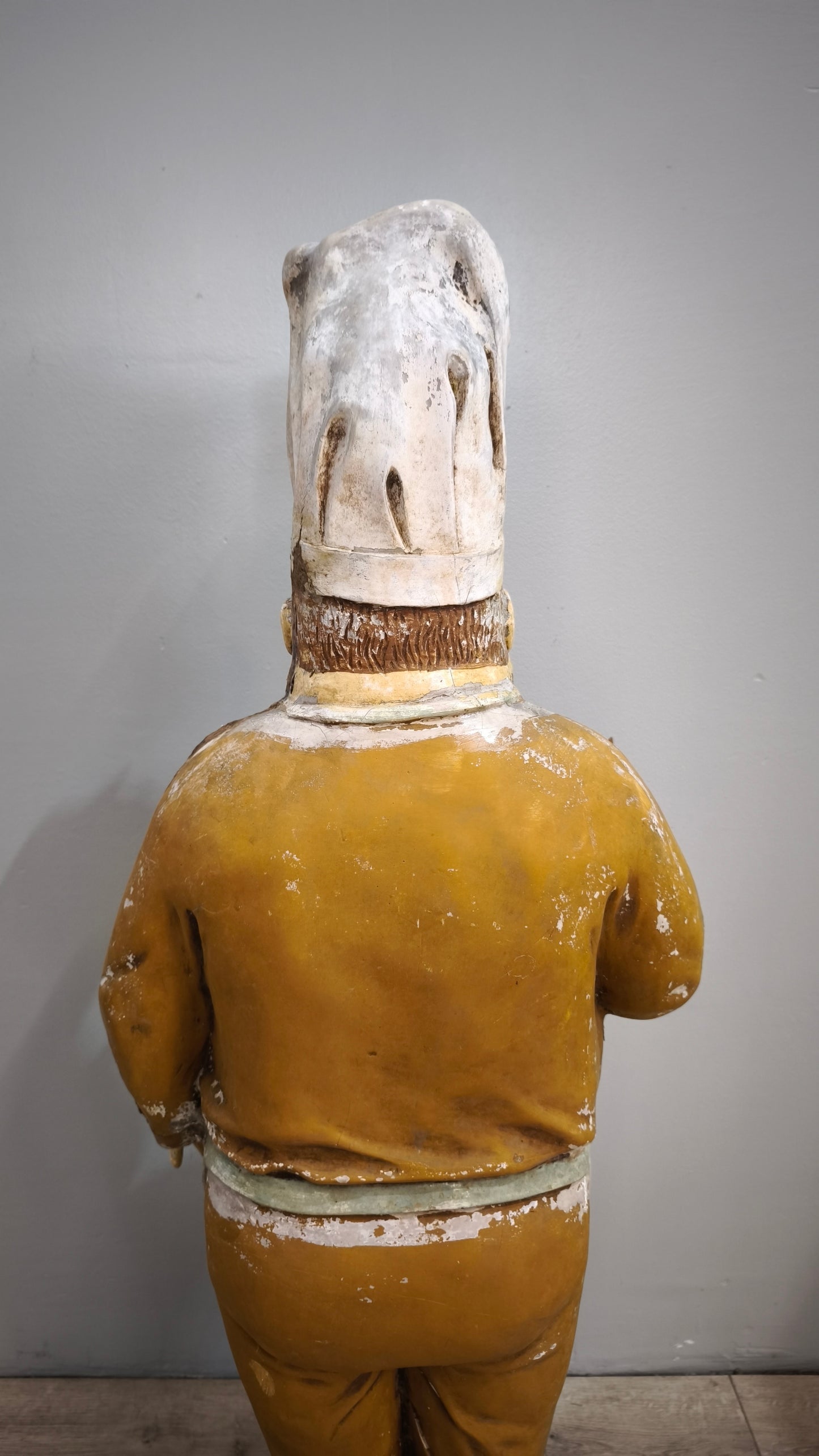 87741 Statua vintage 'Fat Chef' in vetroresina