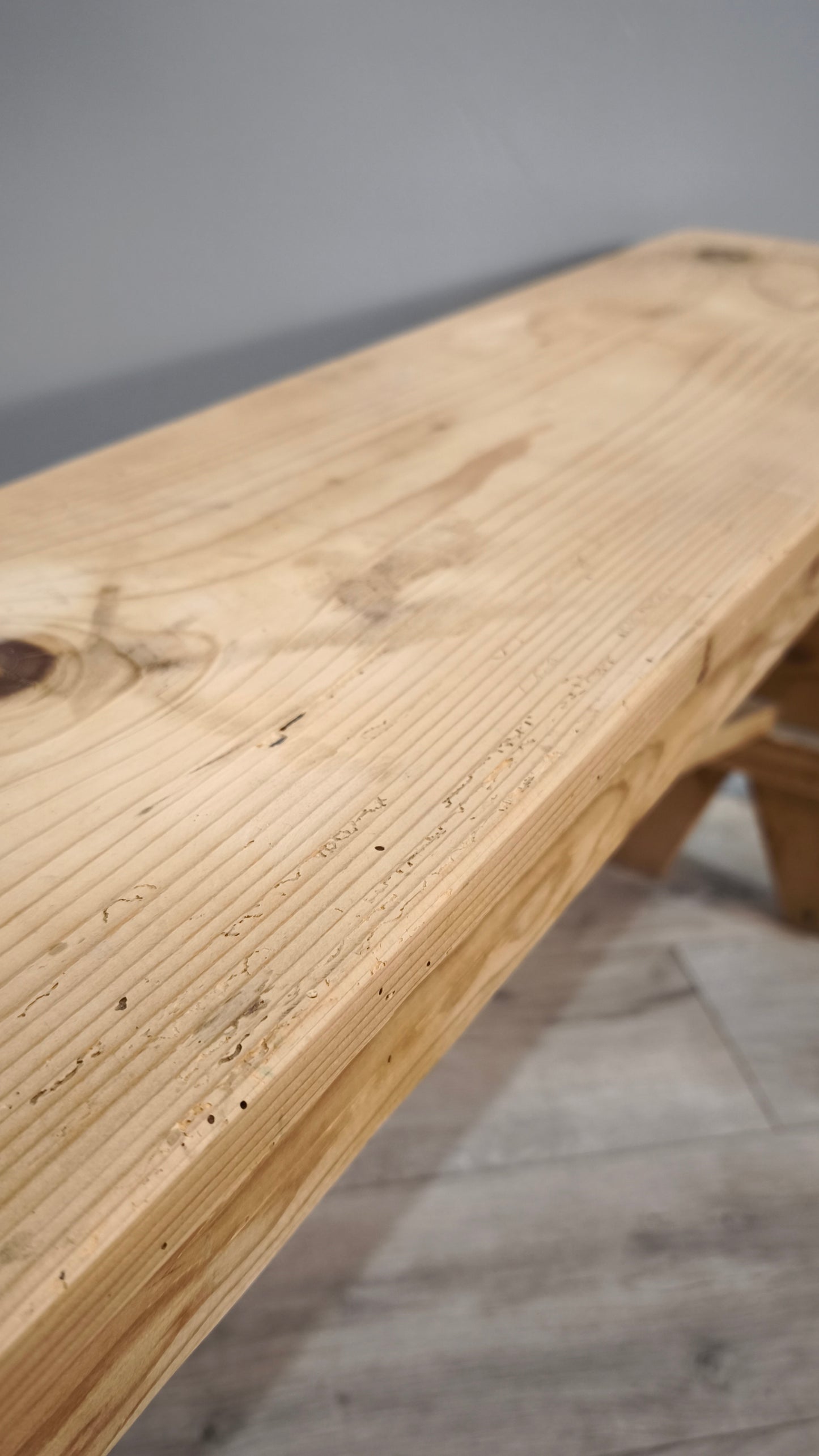 87742 Panca in legno grezzo