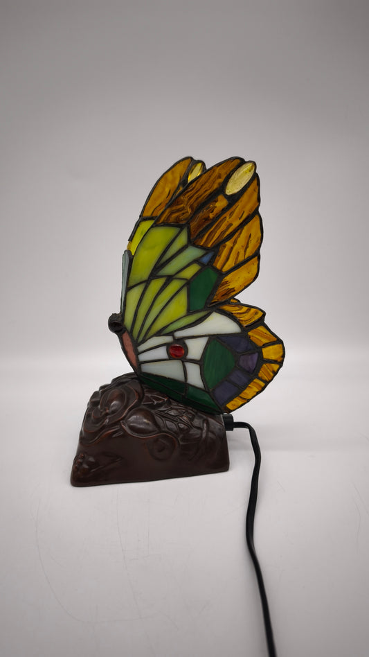 87745 Lampada stile Tiffany a forma di farfalla