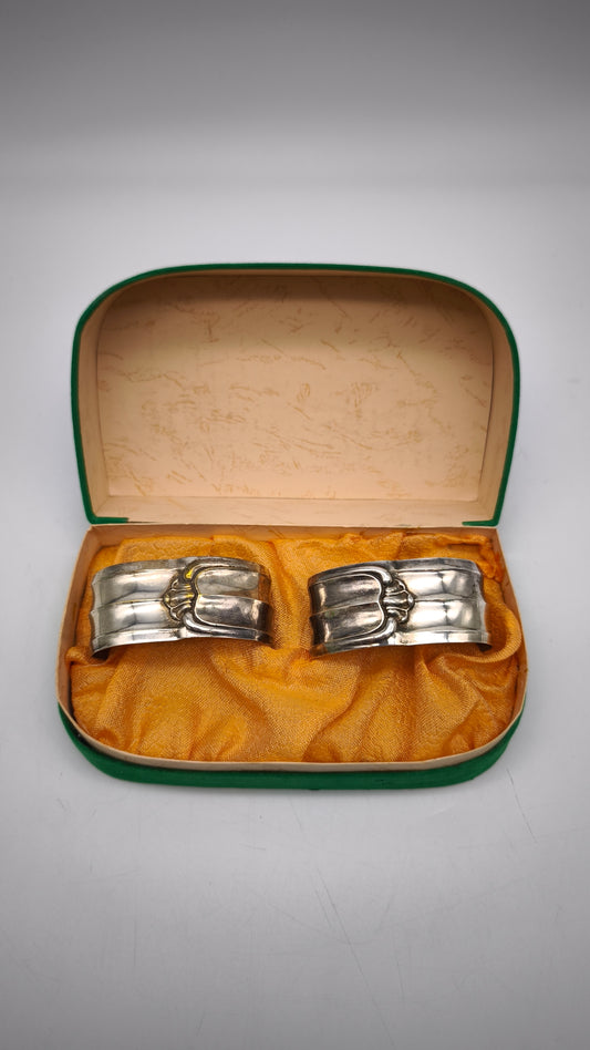 87664 Set n 2 porta tovaglioli in metallo con scatola