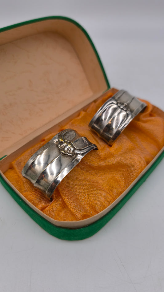 87664 Set n 2 porta tovaglioli in metallo con scatola