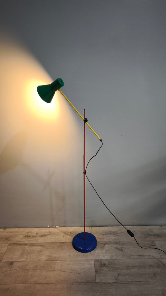 87753 Piantana anni '80 in metallo multicolor