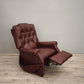 87834 Poltrona reclinabile in pelle bordeaux