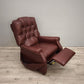 87834 Poltrona reclinabile in pelle bordeaux