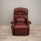 87834 Poltrona reclinabile in pelle bordeaux