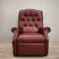 87834 Poltrona reclinabile in pelle bordeaux