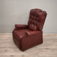 87834 Poltrona reclinabile in pelle bordeaux