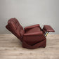 87834 Poltrona reclinabile in pelle bordeaux