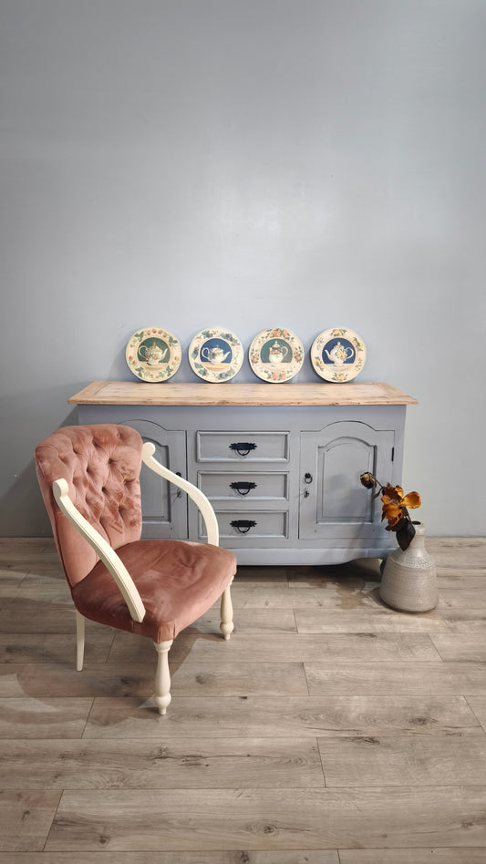 87936 Servante in legno dipinta grigio tortora