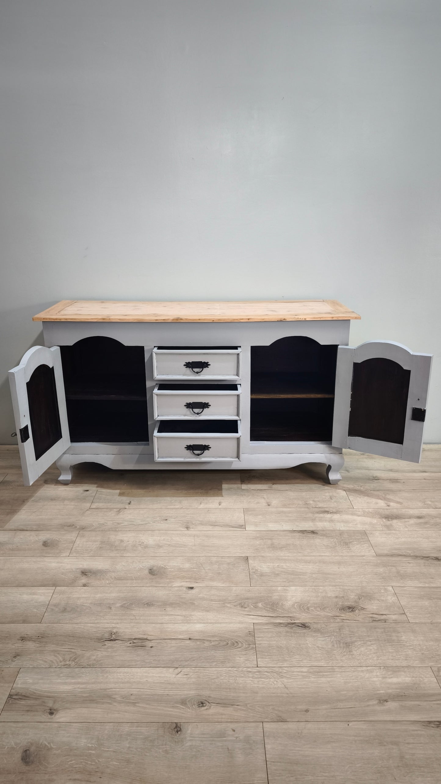 87936 Servante in legno dipinta grigio tortora