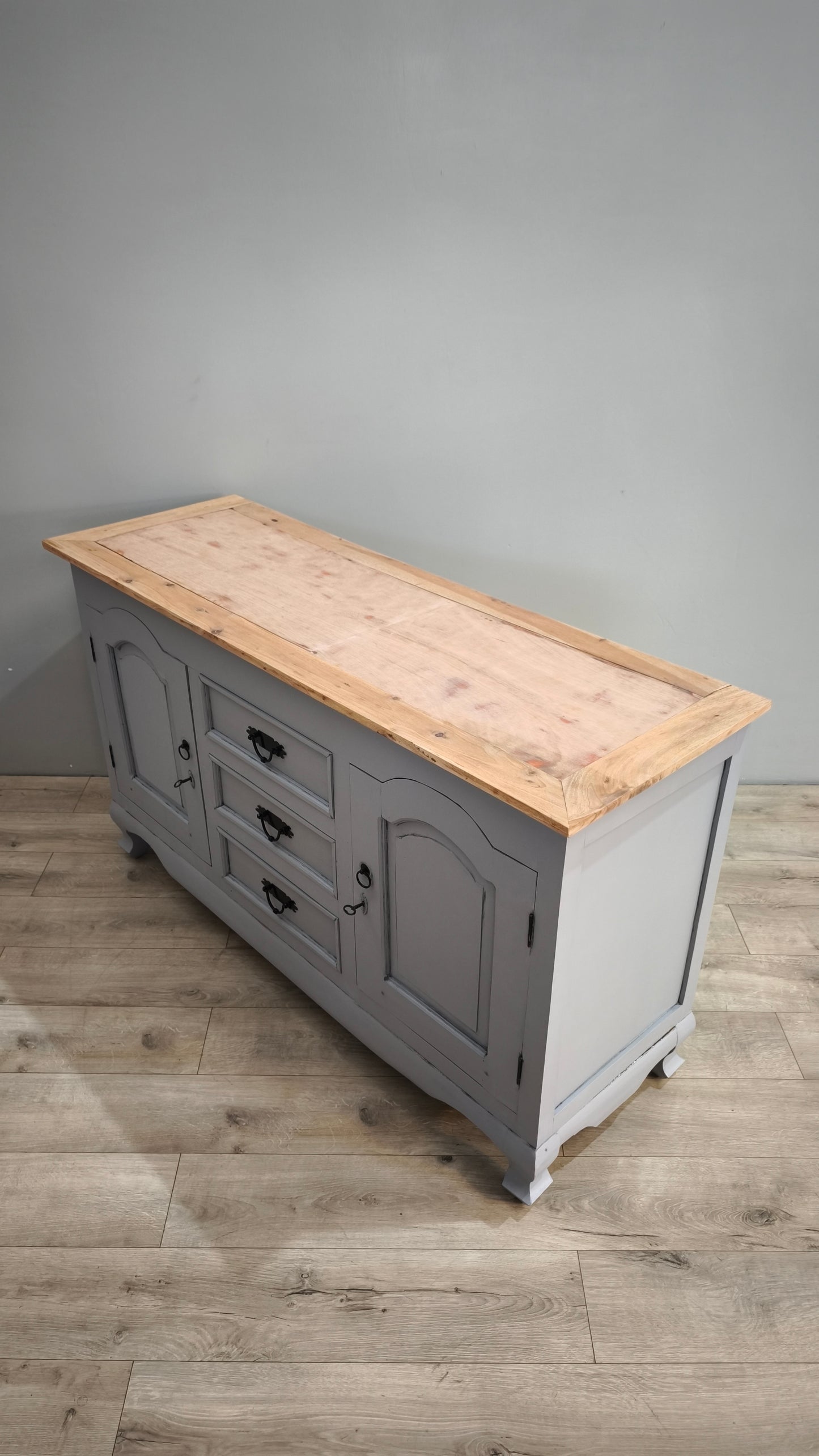 87936 Servante in legno dipinta grigio tortora