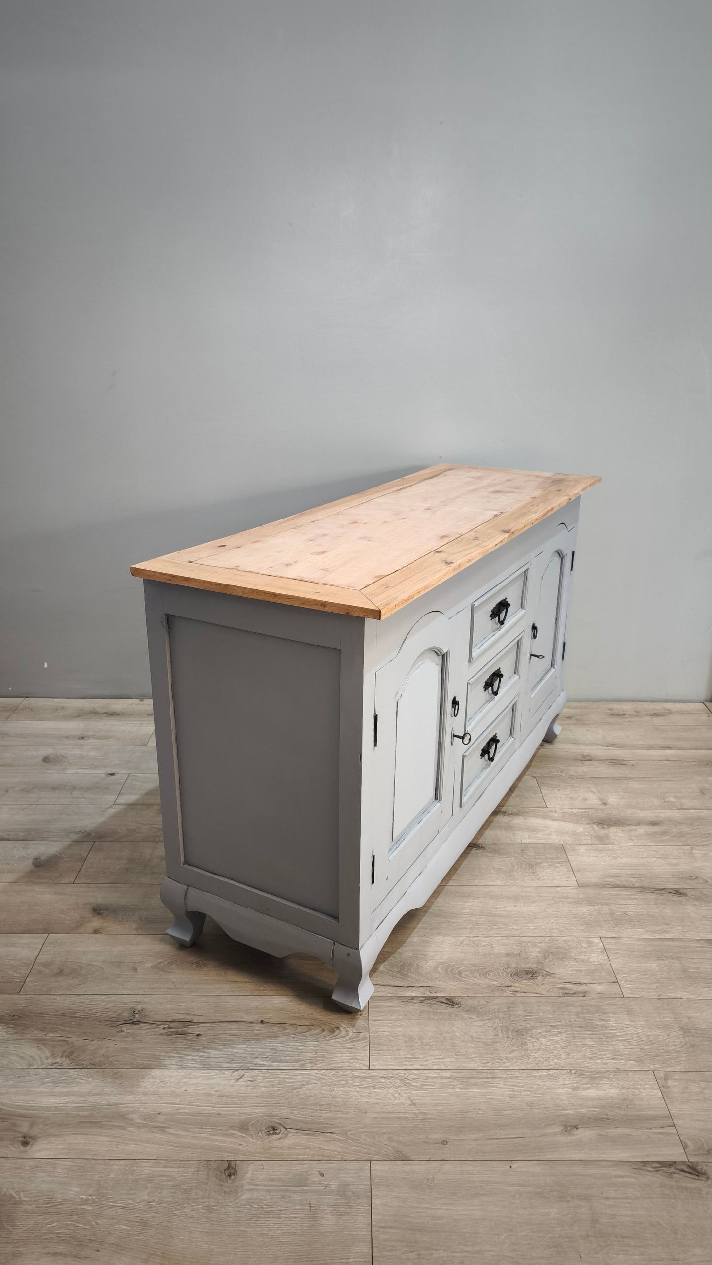 87936 Servante in legno dipinta grigio tortora