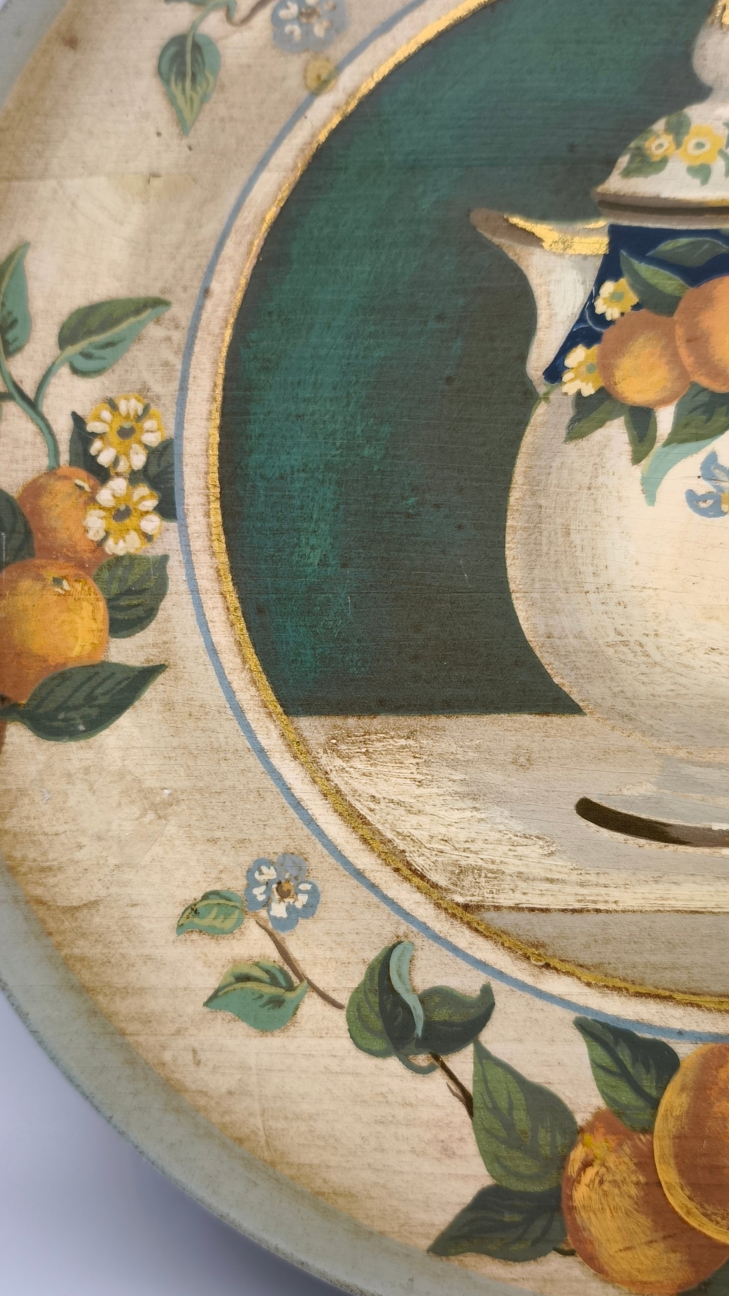 87937 Quadretto su legno dipinto, Rita Simonetto (arance)