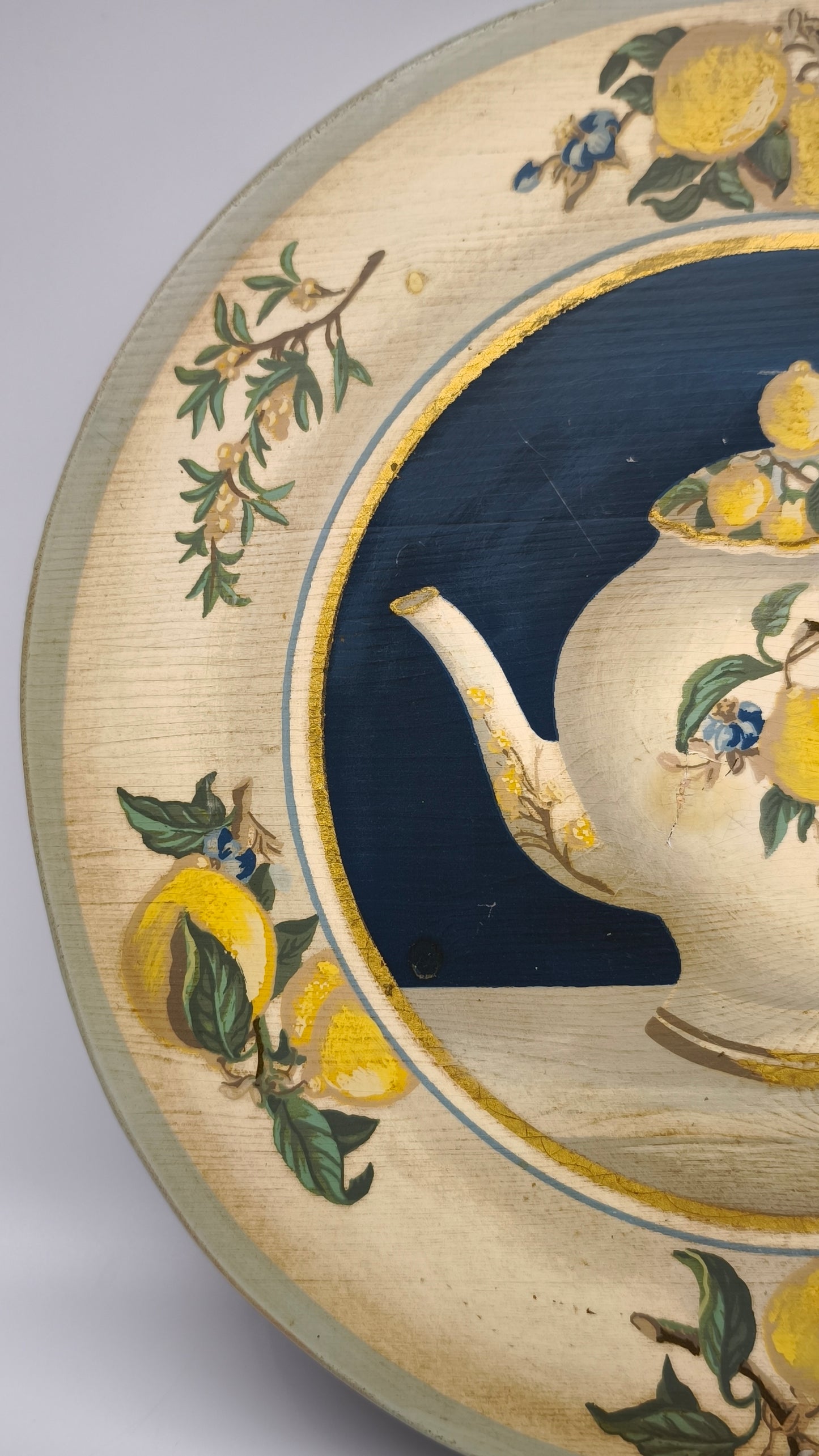 87937 Quadretto su legno dipinto, Rita Simonetto (limoni)