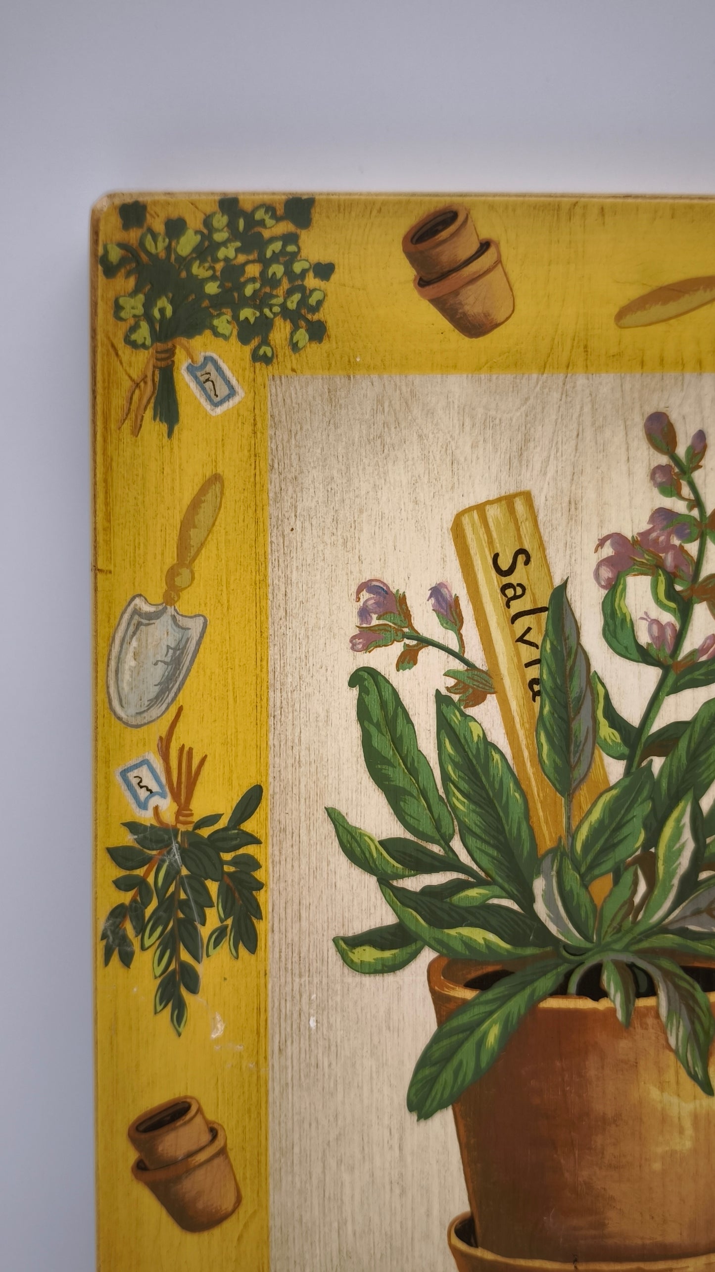 87937 Quadretto su legno dipinto, Rita Simonetto, Salvia