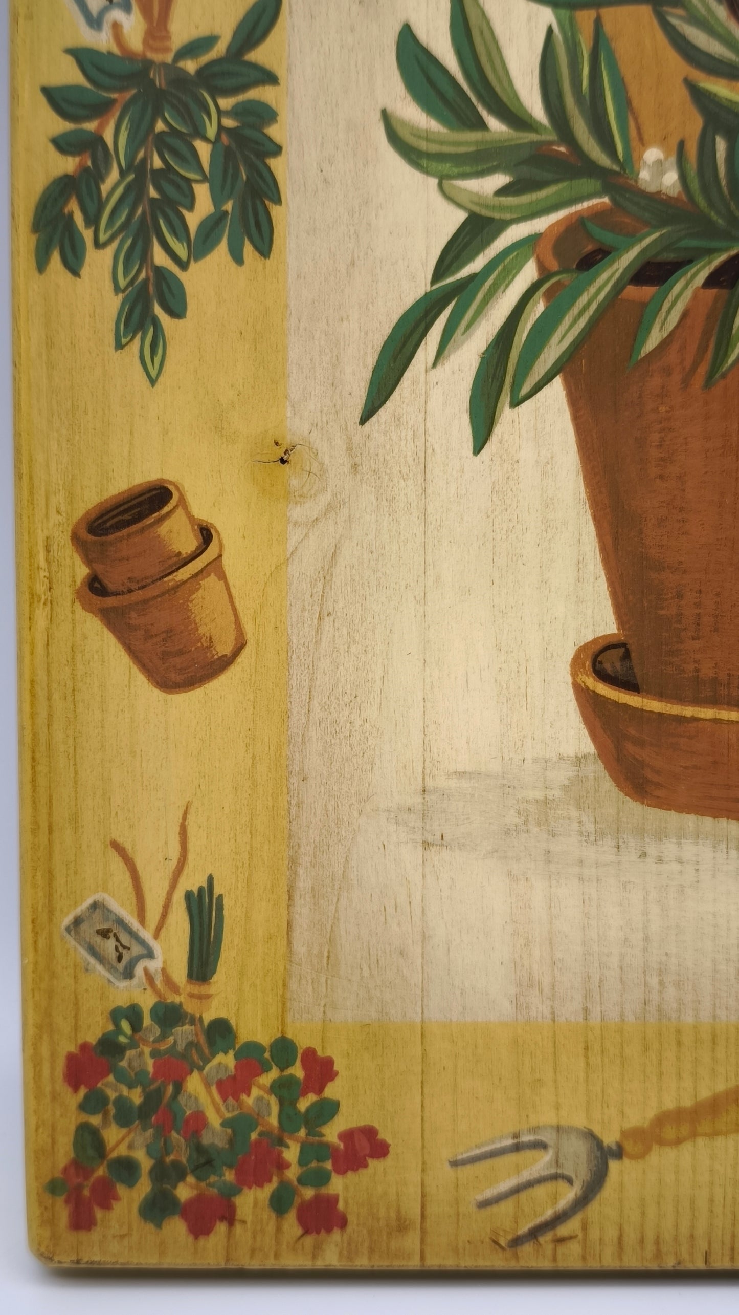 87937 Quadretto su legno dipinto, Rita Simonetto, Rosmarino