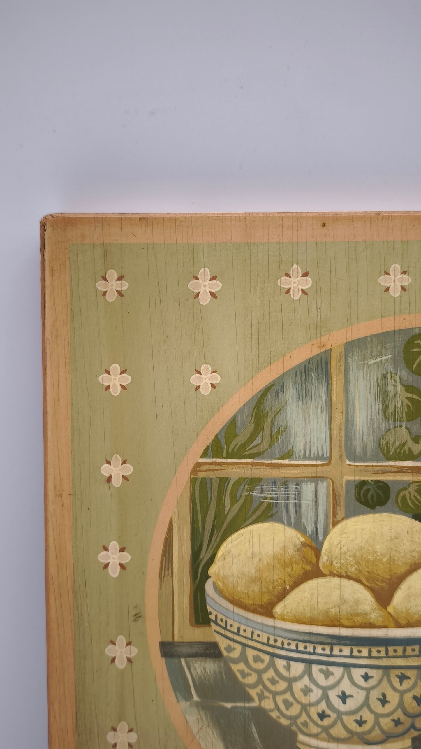 87937 Quadretto su legno dipinto con limoni, Rita Simonetto