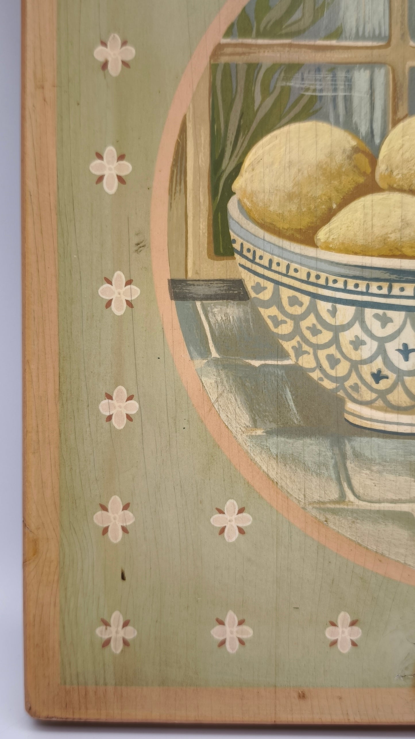 87937 Quadretto su legno dipinto con limoni, Rita Simonetto