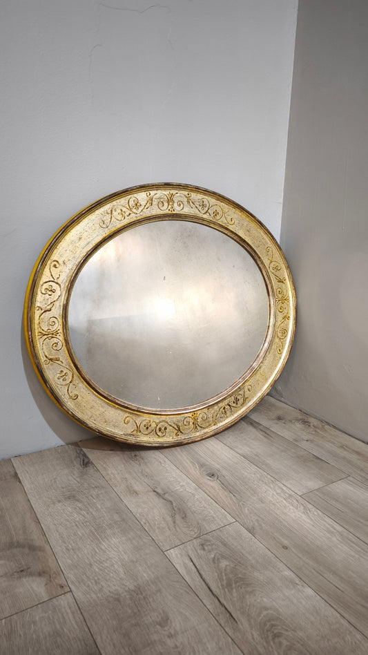 87918 Specchio ovale con cornice decorata