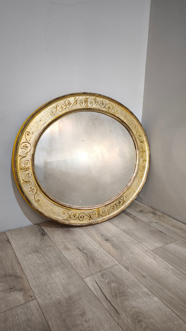 87918 Specchio ovale con cornice decorata