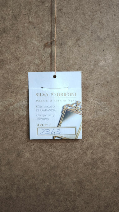 87918 Specchio ovale con cornice decorata