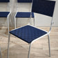 88052 Set n 4 sedie in metallo con seduta blu
