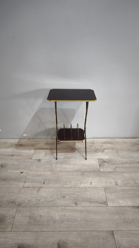 87982 Tavolinetto vintage con porta riviste