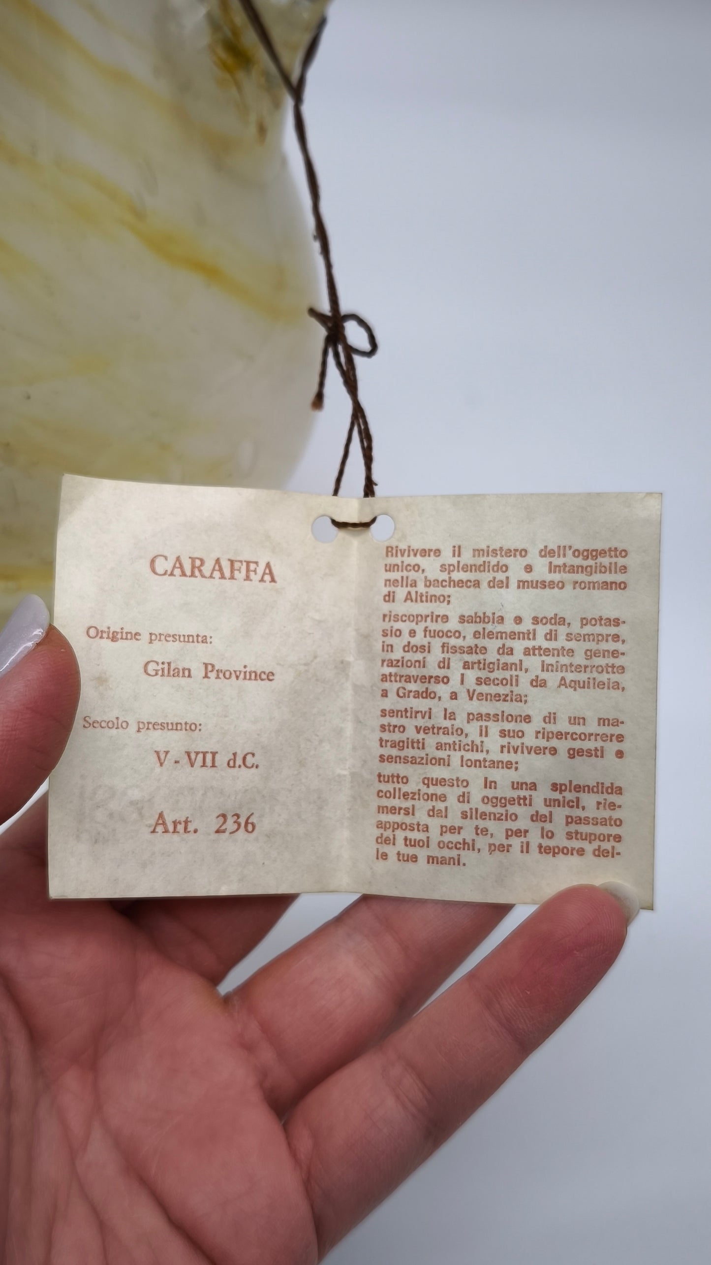 88017 Brocca in vetro di Murano, Paolo Rossi Mastro vetraio, Venezia